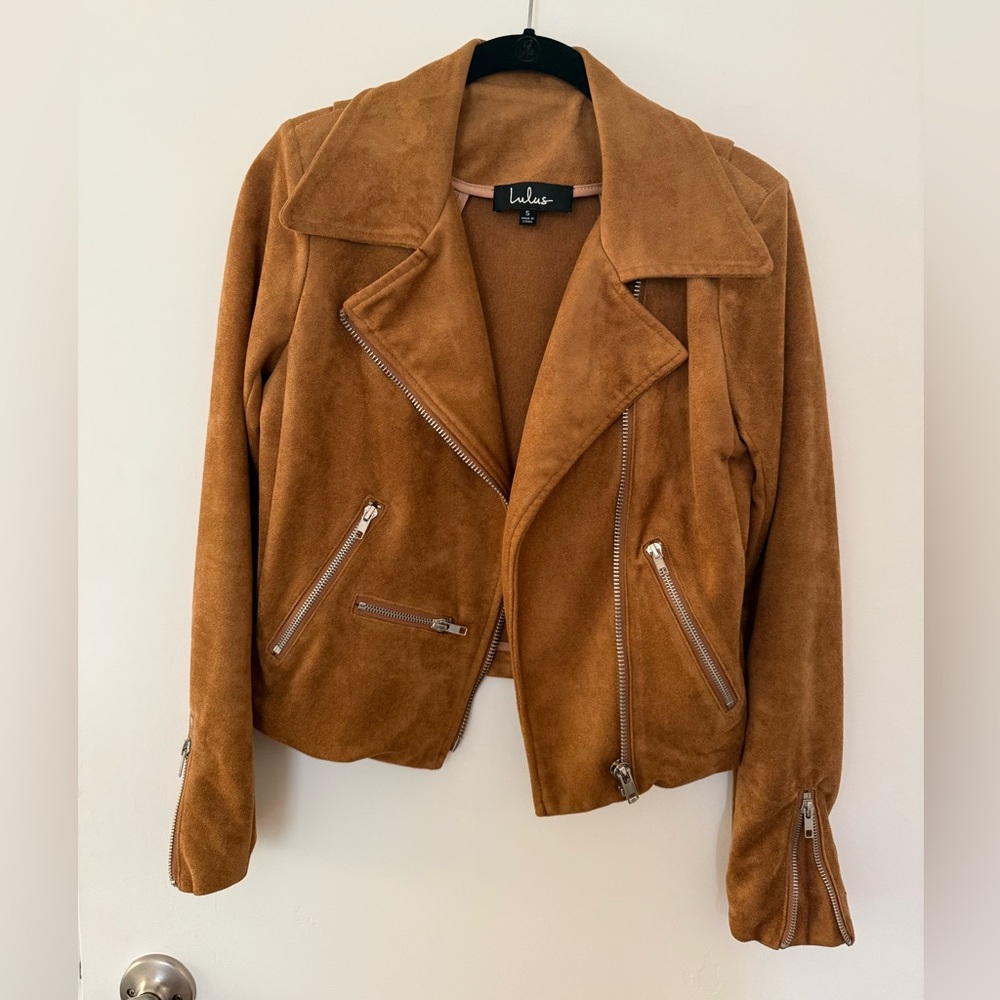 Lulu's Tan Faux Suede Women's Jacket